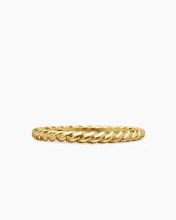 DY Cable Band Ring 18K Yellow Gold, 3mm