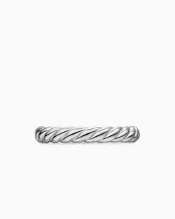 DY Cable Band Ring Platinum, 3mm