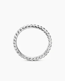 DY Cable Band Ring Platinum, 2mm