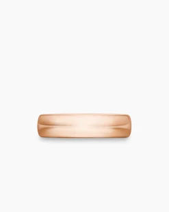 DY Classic Band Ring 18K Rose Gold, 6mm