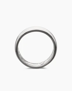 DY Classic Band Ring 18K White Gold, 6mm