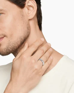 DY Classic Band Ring 18K White Gold, 6mm