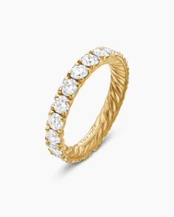 DY Eden Band Ring 18K Yellow Gold with Diamonds, 3.6mm