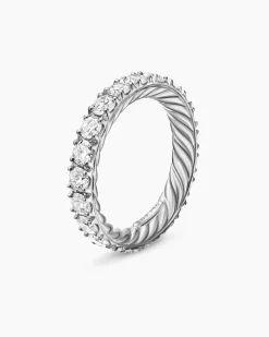 DY Eden Eternity Band Ring Platinum with Diamonds, 3.2mm