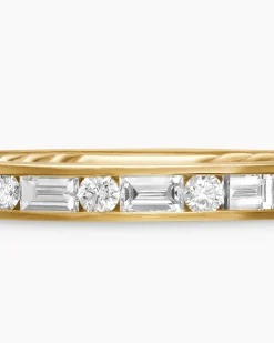 DY Eden Partway Alternating Diamond Band Ring 18K Yellow Gold with Diamonds, 2.8mm