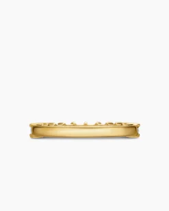 DY Eden Partway Band Ring 18K Yellow Gold with Baguette Diamonds, 2mm