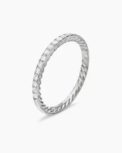 DY Eden Partway Band Ring Platinum with Diamonds, 1.85mm