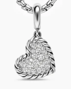 DY Elements® Heart Pendant Sterling Silver with Diamonds, 12.7mm