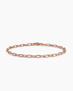 DY Madison® Chain Bracelet 18K Rose Gold, 3mm