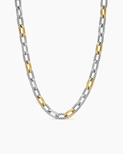 DY Madison® Chain Necklace Sterling Silver with 18K Yellow Gold, 8.5mm