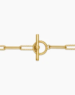 DY Madison® Elongated Chain Necklace 18K Yellow Gold, 3.5mm
