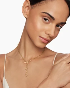 DY Madison® Three Ring Chain Necklace 18K Yellow Gold, 3mm