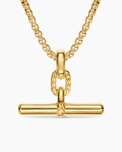 DY Madison® Toggle Pendant 18K Yellow Gold with Diamonds, 29mm