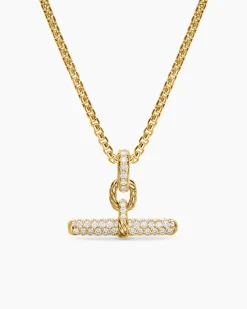 DY Madison® Toggle Pendant 18K Yellow Gold with Diamonds, 20.2mm