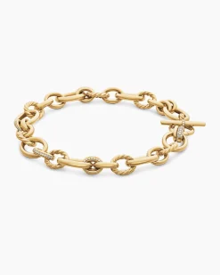DY Mercer® Chain Necklace 18K Yellow Gold with Diamonds, 20mm