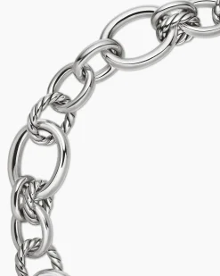 DY Mercer® Chain Necklace Sterling Silver with Diamonds, 20mm