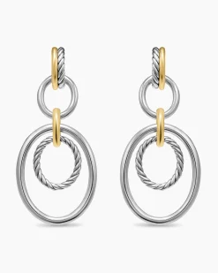 DY Mercer® Mobile Drop Earrings Sterling Silver with 18K Yellow Gold, 65.7mm