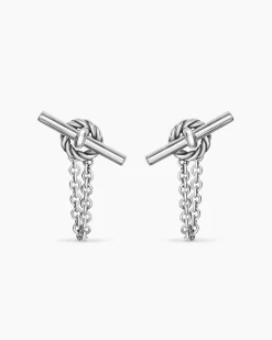 DY Mercer® Petite Toggle Chain Stud Earrings Sterling Silver, 38.2mm