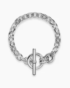 DY Mercer® Toggle Chain Bracelet Sterling Silver with Diamonds, 8mm