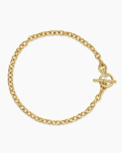 DY Mercer® Toggle Chain Necklace 18K Yellow Gold with Diamonds, 8mm