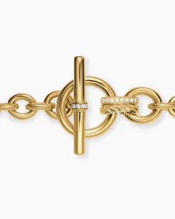 DY Mercer® Toggle Chain Necklace 18K Yellow Gold with Diamonds, 8mm