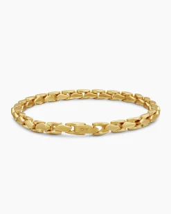 Fluted Chain Bracelet 18K Yellow Gold, 5mm