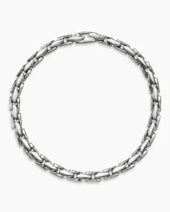 Fluted Chain Bracelet Sterling Silver, 5mm