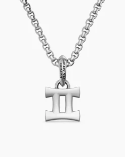 Gemini Amulet Sterling Silver, 14.8mm