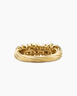 Helena Ring 18K Yellow Gold with Diamonds, 7.7mm