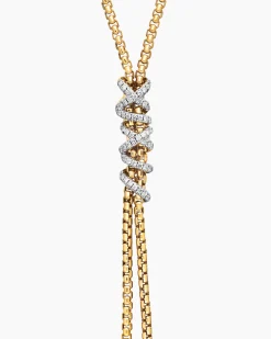 Helena Y Necklace 18K Yellow Gold with Diamonds