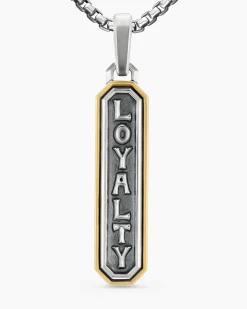 Loyalty Amulet Sterling Silver with 14K Yellow Gold, 35mm