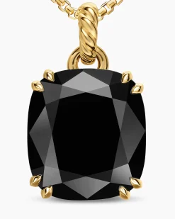 Marbella Pendant 18K Yellow Gold with Black Onyx, 22mm