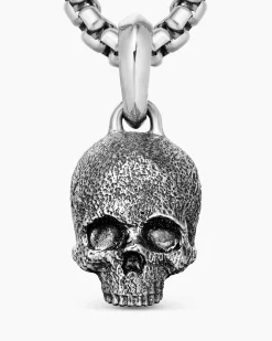 Memento Mori Skull Amulet Sterling Silver, 16mm