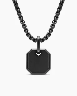 Octagonal Amulet Black Titanium, 15mm