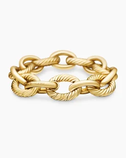 Oval Link Chain Bracelet 18K Yellow Gold, 17mm