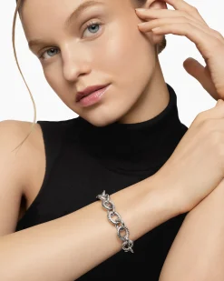 Oval Link Chain Bracelet Sterling Silver, 12mm