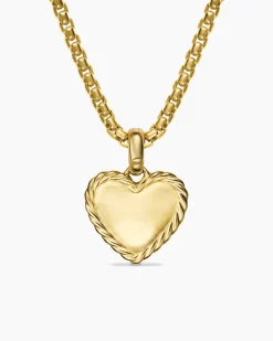 Pavé Heart Amulet 18K Yellow Gold with Diamonds, 15.6mm