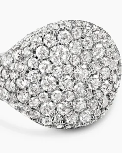 Pavé Pinky Ring 18K White Gold with Diamonds, 13mm