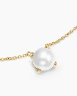 Pearl Classics Necklace 18K Yellow Gold with Diamonds, 6.5mm