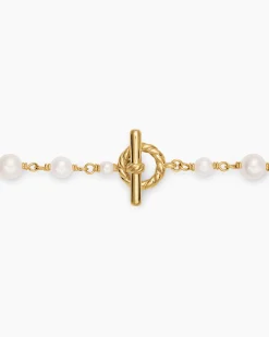 Pearl Classics Toggle Chain Necklace 18K Yellow Gold, 4.5mm