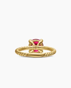 Petite Chatelaine® Ring 18K Yellow Gold with Rhodolite Garnet and Diamonds, 8mm