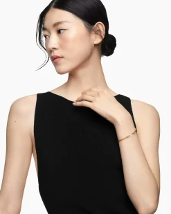 Petite Helena Cablespira® Bracelet 18K Yellow Gold with Diamonds, 3mm