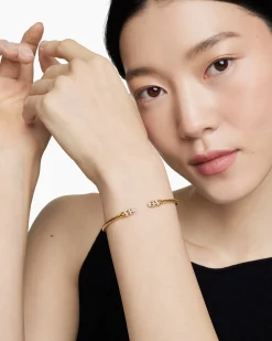 Petite Helena Cablespira® Bracelet 18K Yellow Gold with Diamonds, 3mm