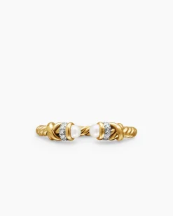 Petite Helena Ring 18K Yellow Gold with Pearls and Diamonds, 2.5mm