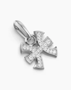 Pisces Amulet Sterling Silver with Diamonds, 15.3mm