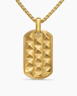 Pyramid Tag 18K Yellow Gold, 35mm