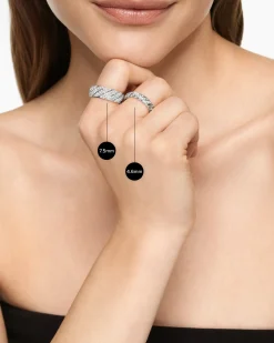 Sculpted Cable Band Ring Black Titanium with Black Diamonds, 4.6mm