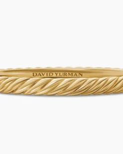 Sculpted Cable Bangle Bracelet 18K Yellow Gold, 6.2mm