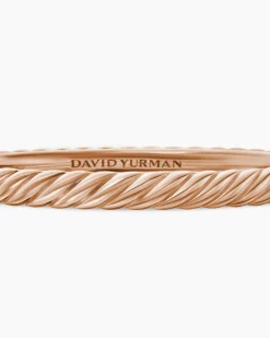 Sculpted Cable Bangle Bracelet 18K Rose Gold, 6.2mm