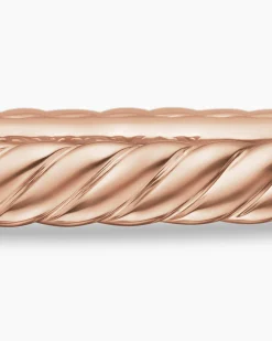 Sculpted Cable Bangle Bracelet 18K Rose Gold, 4.6mm